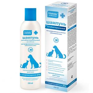 Հակաբակտերիալ շամպուն քլորխեքսիդինով շների և կատուների համար • 250 մլ – Pchelodar