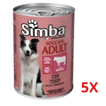 Կեր խոզի մսով շների համար 415գ 5 հատ Simba