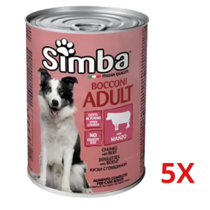 Կեր խոզի մսով շների համար 415գ 5 հատ Simba