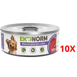 Тушёные кусочки мяса с ягнёнком и рыбой для собак 100 г 10 шт.