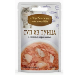 Սուպ-Հյուրասիրություն Կատուների համար (Ձուկ և Ծովախեցգետին) 35 գ Деревенские Лакомства