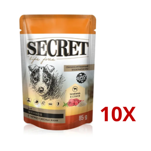 Wet Food for Puppies, Veal in Sauce 85 g 10pcs