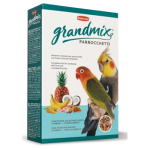 Полнорационный комплексный корм для средних попугаев (неразлучники, кореллы) 850г / 400г GrandMix Parrocchetti