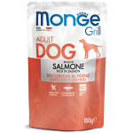 Wet dog food Monge Grill Pouch, 100 g, salmon