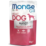 Monge Grill Pouch – Wet Dog Food with Beef, 100 g