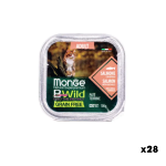 Wet food for adult cats with salmon and vegetables 100g Monge Bwild