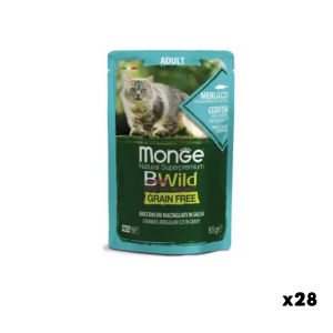 Pouch for Adult Cats Fish (Merluzo) 85g Monge Bwild adult