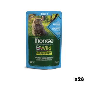 Պաուչ կատուների համար Monge Bwild adult ձկան (անչոուս)