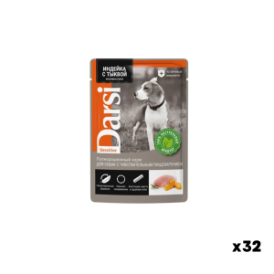 DARSI Wet Food for Dogs with Sensitive Digestion, Turkey with Pumpkin in Gravy, 85 g