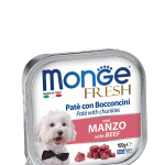 Պահածոյացված շների կեր Monge Թարմ տավարի միս 100գ